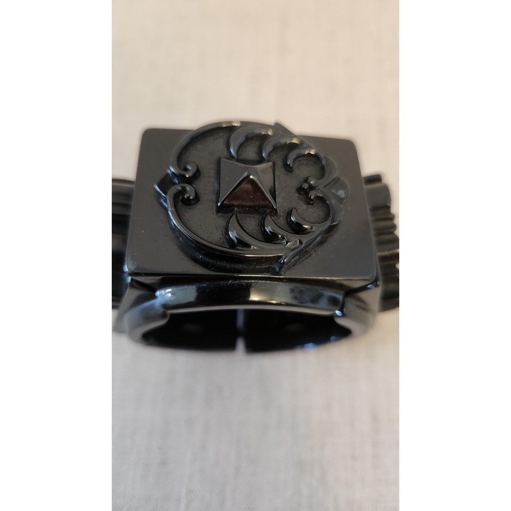 Vintage chunky black elastic bracelet - Picture 3 of 10